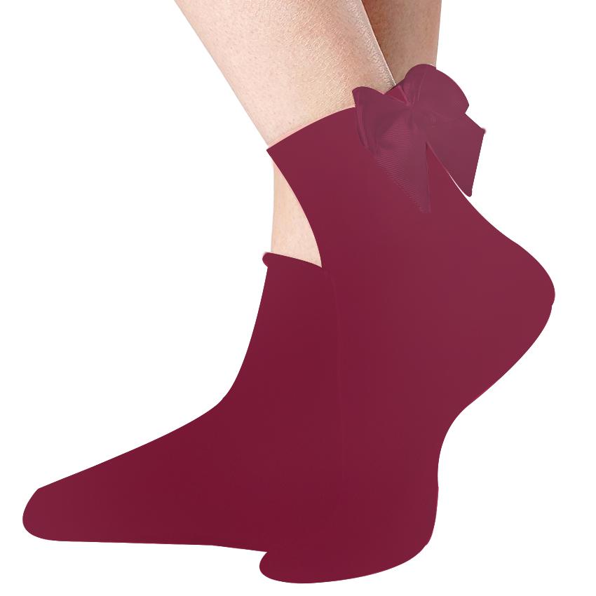 Gambar Kotton Kreme Magic Girl Nana Ribbon Socks - Red Jenis Pakaian Dalam Wanita