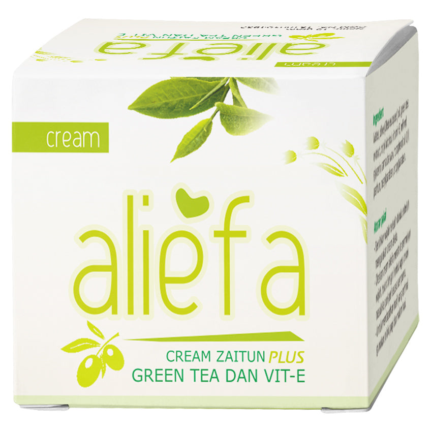 Aliefa Cream Zaitun Plus Green Tea & Vitamin E - 15 gr