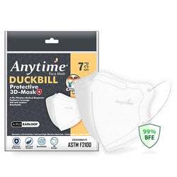 Gambar Anytime Duckbill Protective Mask 4 Ply Earloop for Kids White - 7 Pcs Masker Kesehatan