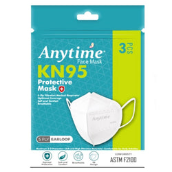 Gambar Anytime KN95 Protective Mask 5 Ply Earloop White - 3 Pcs Masker Kesehatan