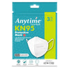 Anytime KN95 Protective Mask 5 Ply Earloop White - 3 Pcs