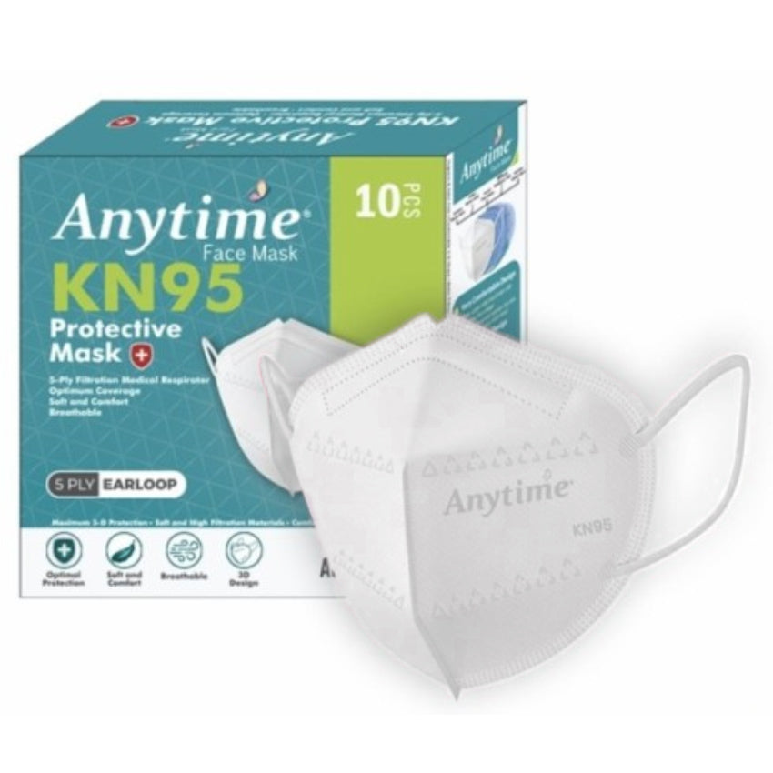 Gambar Anytime KN95 Protective Mask 5 Ply Earloop - 10 Pcs Jenis Masker Kesehatan