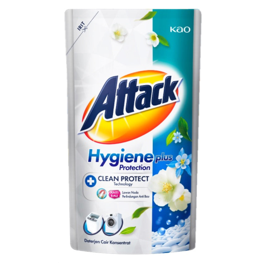 Attack Hygiene Plus Protection Liquid Detergen Pouch - 750 mL