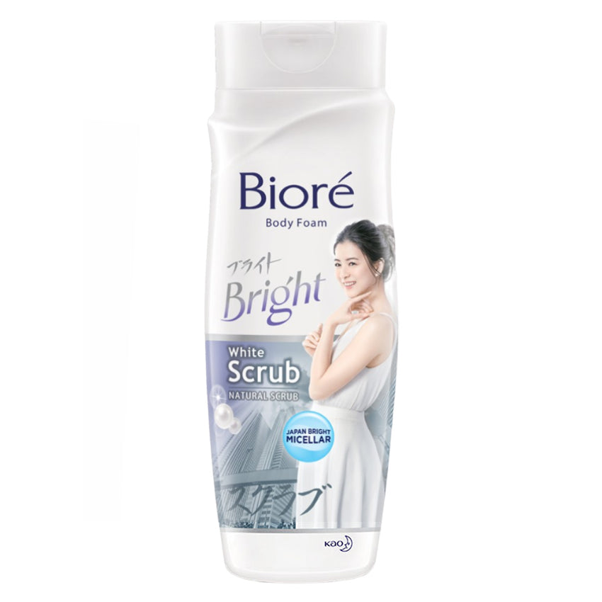 Gambar Biore Bath Body Foam White Scrub Bottle - 220 ml Jenis Perawatan Tubuh