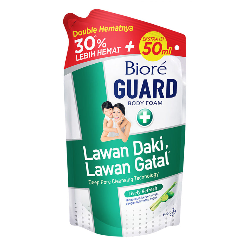 Biore Guard Body Foam Lively Refresh Pouch - 800 mL
