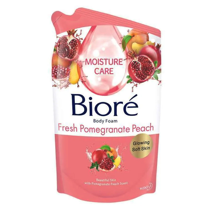 Gambar Biore Body Foam Fresh Pomegranate Peach Pouch - 400 mL Perawatan Tubuh