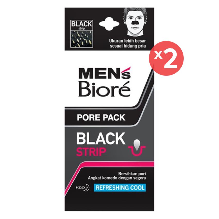 Gambar Men's Biore Pore Pack Black Twin Pack - 8 pcs Jenis Perawatan Pria