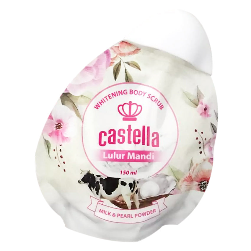 Gambar Castella Whitening Body Scrub Milk and Pearl Powder - 150 mL Perawatan Tubuh
