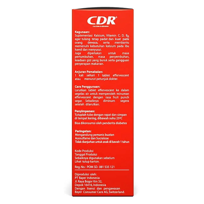 CDR Suplemen Kalsium Rasa Fruit Punch - 10 Tablet