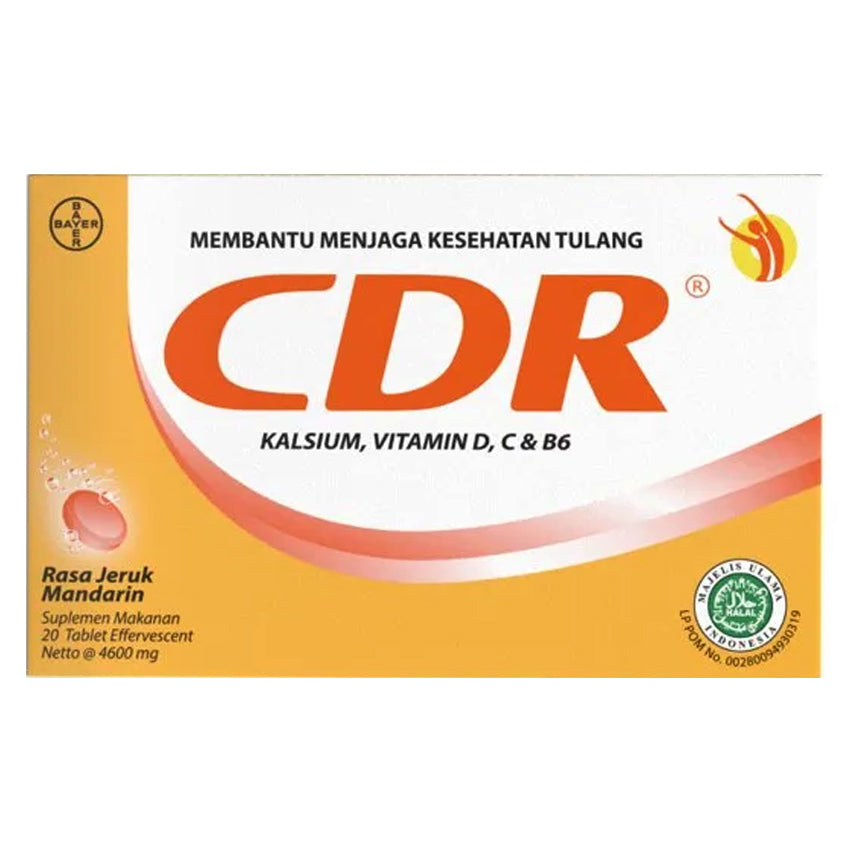 Gambar CDR Suplemen Kalsium Rasa Jeruk - 20 Tablet Suplemen Kesehatan