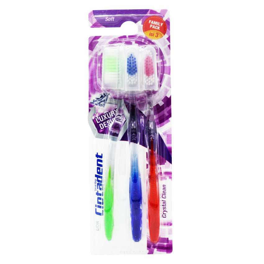 Gambar Ciptadent Crystal Clean Soft Toothbrush - 3 Pcs Jenis Perawatan Mulut