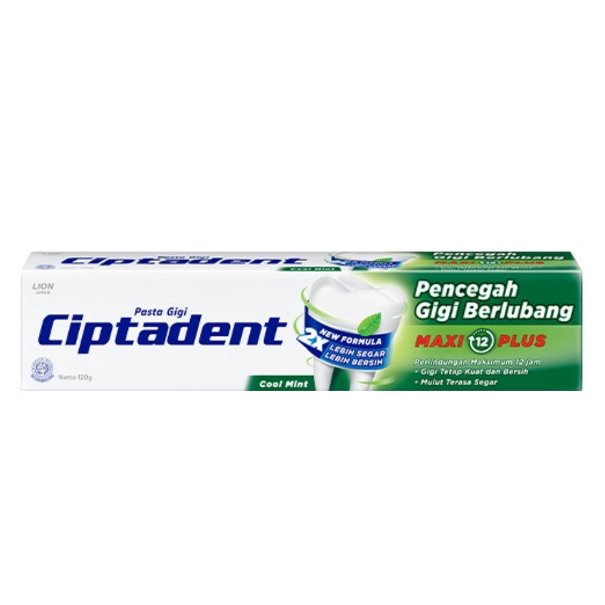 Gambar Ciptadent Maxi 12 Plus Cool Mint Toothpaste - 120 gr Jenis Perawatan Mulut