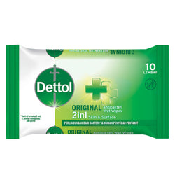 Gambar Dettol Antibacterial Wipes - 10 Sheets Perawatan Tubuh