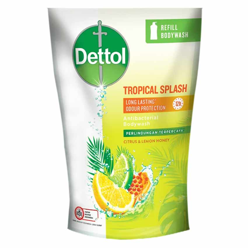 Dettol Body Wash Pouch Tropical Spash - 410 mL