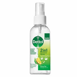 Gambar Dettol 2in1 Hand Sanitizer & Surface Spray Citrus Tea - 50 mL Perawatan Tubuh
