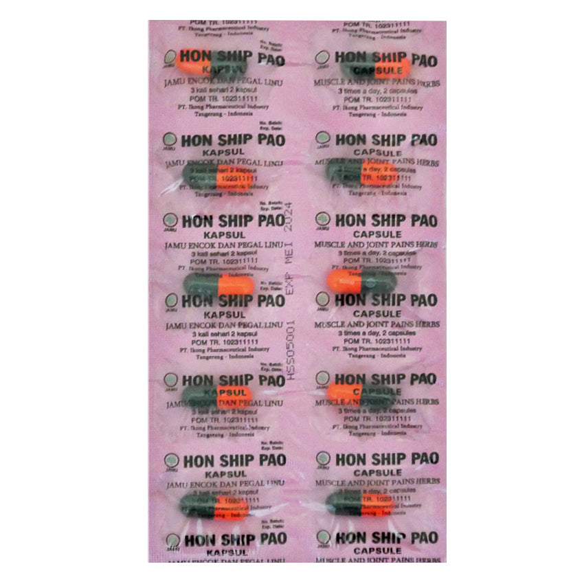 Gambar Hon Ship Pao 580 mg Strip - 10 Kapsul Jenis Suplemen Kesehatan