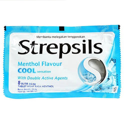 Gambar Strepsils Permen Pelega Tenggorokan Cool - 8 Butir Suplemen Kesehatan