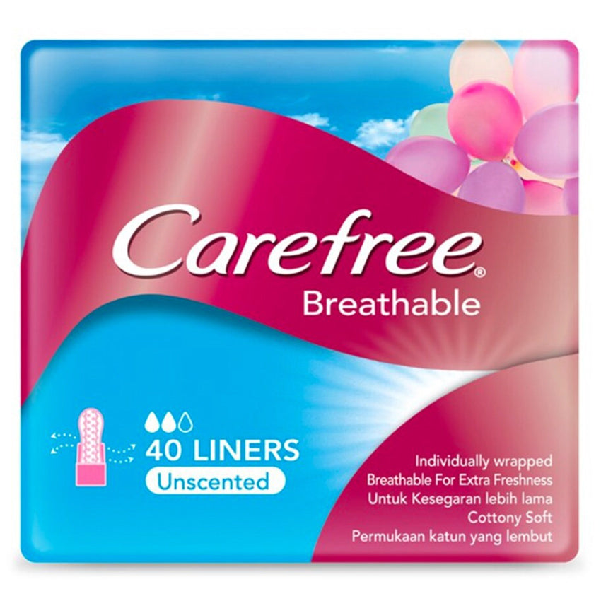 Gambar Carefree Breathable Unscented Panty Liner - 40 Pads Perawatan Ms V