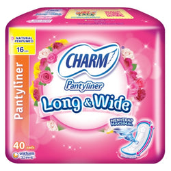 Gambar Charm Pantyliner Long & Wide Absorbent Fit Parfume - 40 Pads Perawatan Ms V