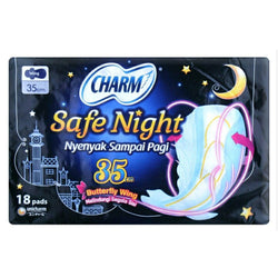 Gambar Charm Safe Night Wing 35cm - 18 Pads Perawatan Ms V