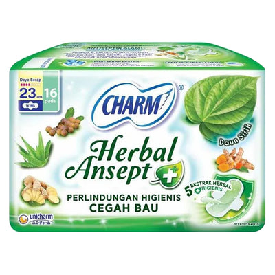 Gambar Charm Herbal Ansept Wing 23 cm - 16 Pads Jenis Perawatan Ms V