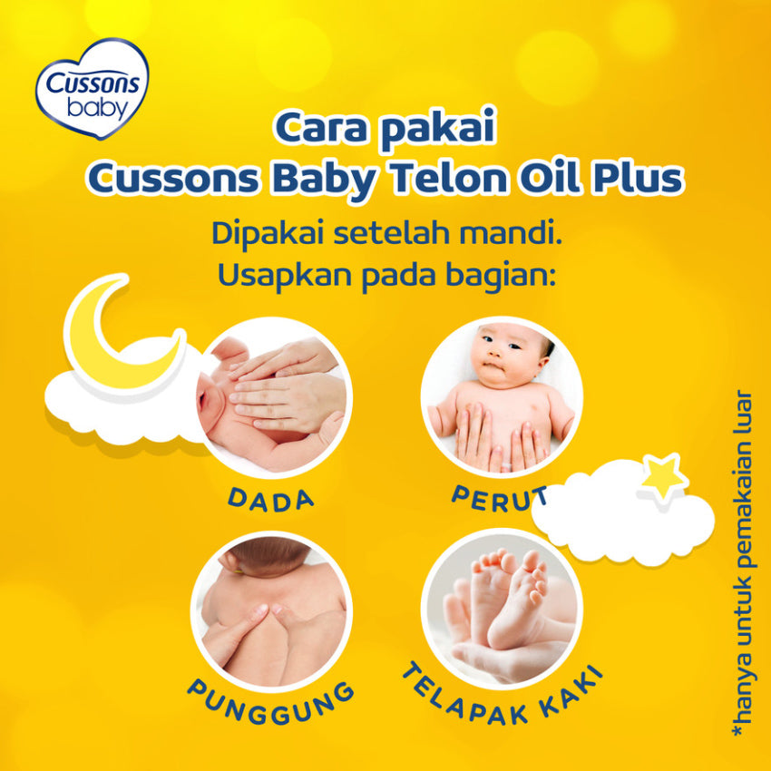 Cussons Baby Telon Oil Plus Natural - 60 mL