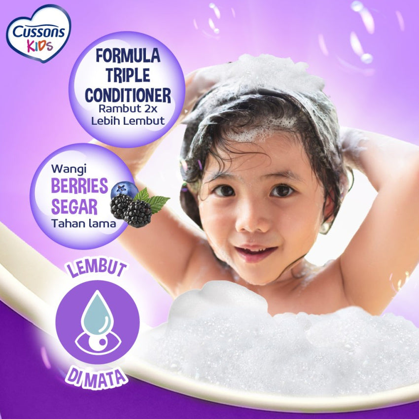 Gambar Cussons Kids Shampoo Black & Shiny - 100 mL Jenis Perlengkapan Bayi & Anak