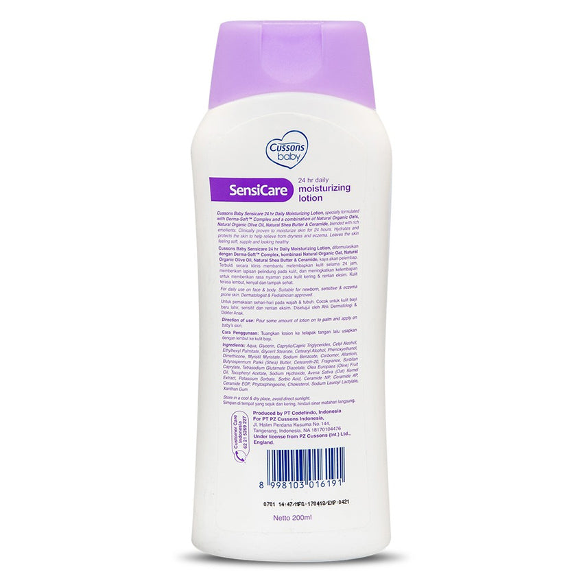 Cussons Baby Sensicare 24hr Daily Moisturizing Lotion - 200 mL