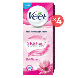 Gambar Veet Normal Lotus Milk & Jasmine 60 gr - 4 pcs Perawatan Tubuh