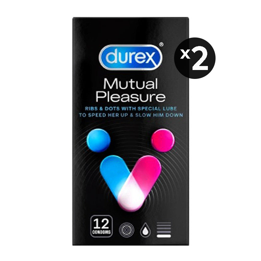 Durex Kondom Mutual Pleasure - 12 Pcs (2 Box)