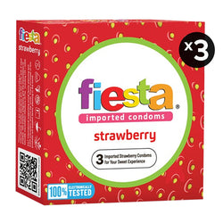 Gambar Fiesta Kondom Strawberry - 3 pcs (3 Box) Kondom