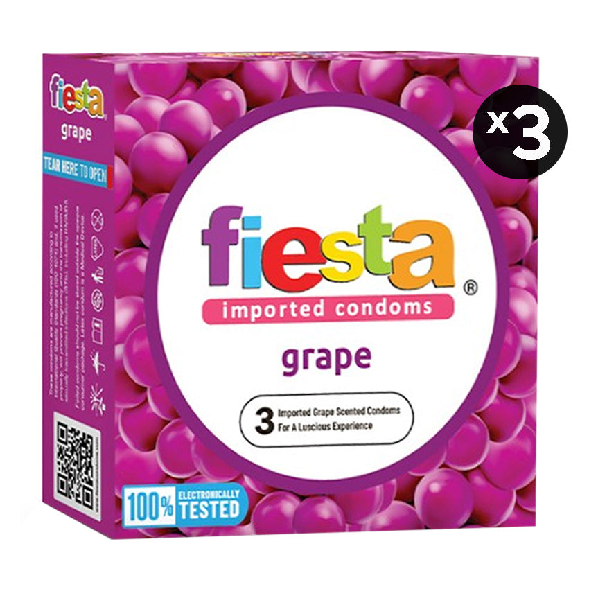 Gambar Fiesta Kondom Grape - 3 Pcs (3 Box) Kondom