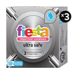 Gambar Fiesta Kondom Ultra Safe - 3 Pcs (3 Box) Kondom