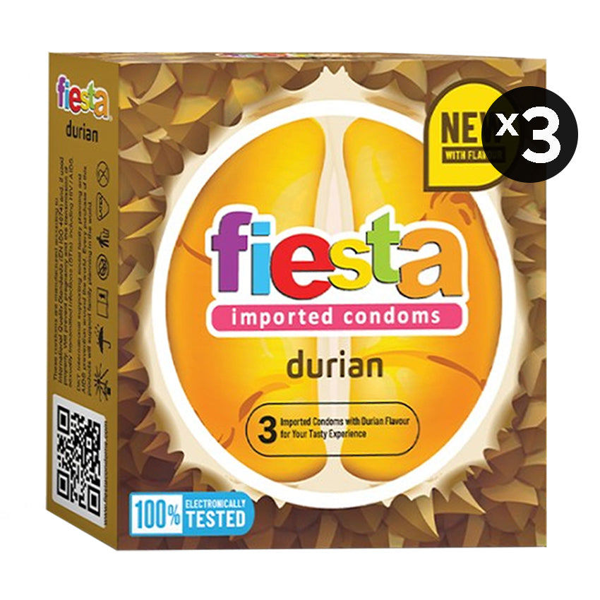 Fiesta Kondom Durian - 3 Pcs (3 Box)