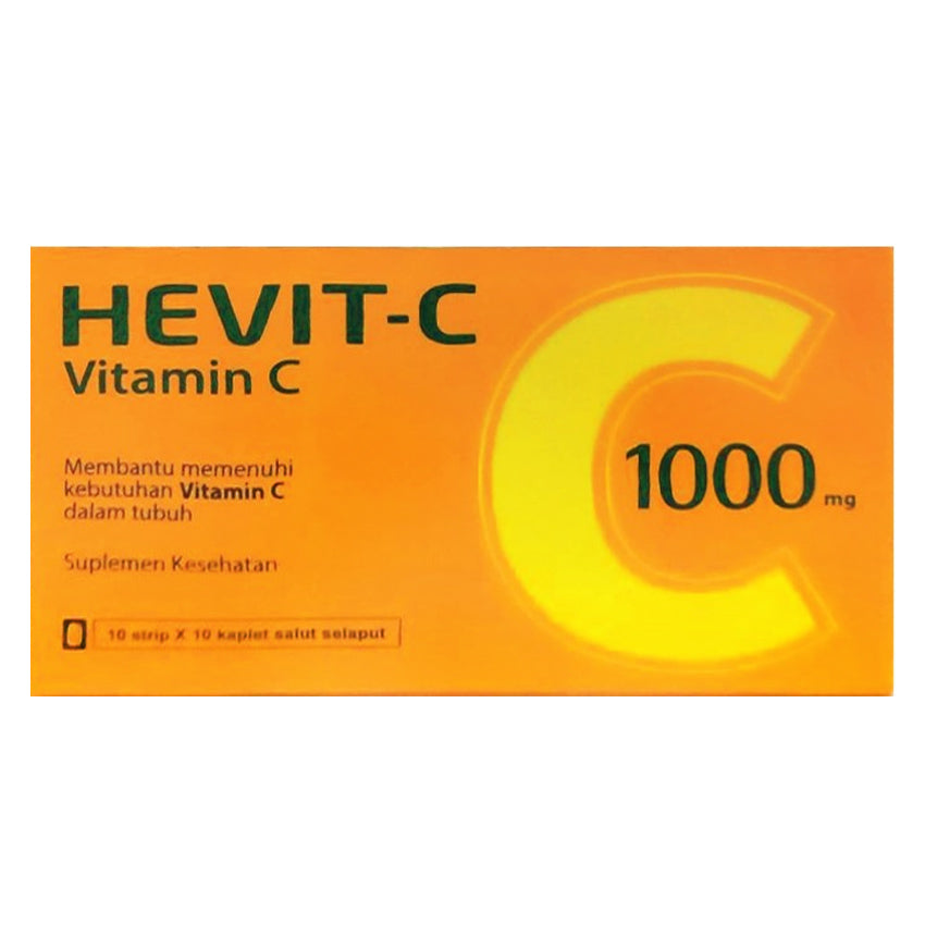 Gambar Hevit-C Vitamin C 1000 mg - 10 Kaplet | 10 Strip Jenis Suplemen Kesehatan