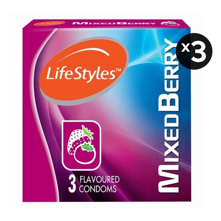 Gambar LifeStyles Kondom MixedBerry - 3 Pcs (3 Box) Kondom
