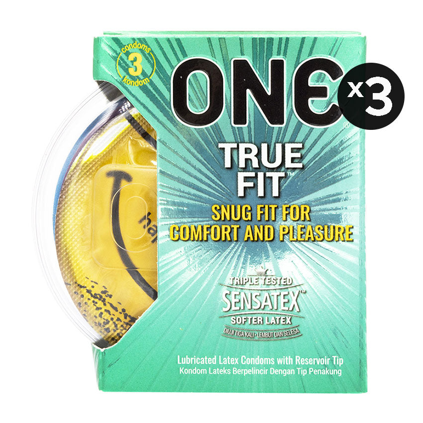 ONE? Kondom True Fit 3 Pcs - 3 Box