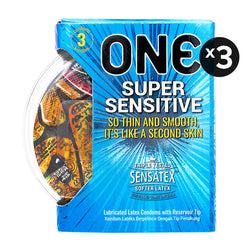 Gambar ONE® Kondom Super Sensitive 3 Pcs - 3 Box Kondom