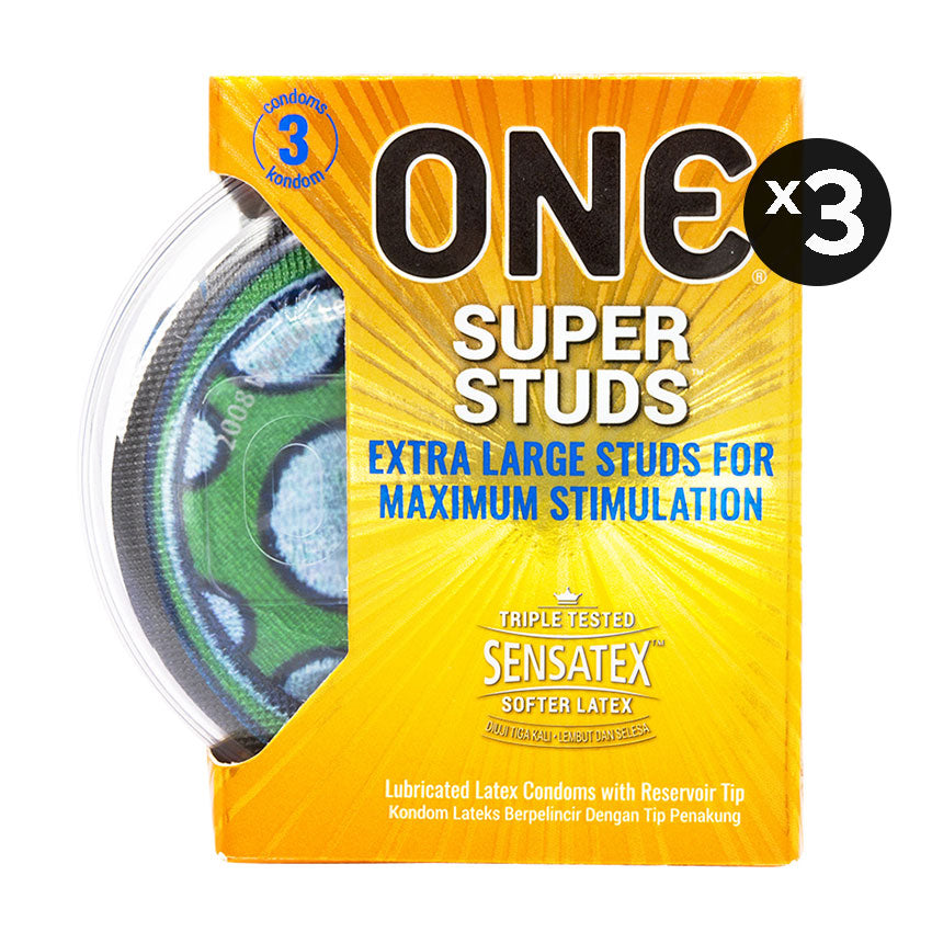 ONE® Kondom Super Studs 3 Pcs - 3 Box