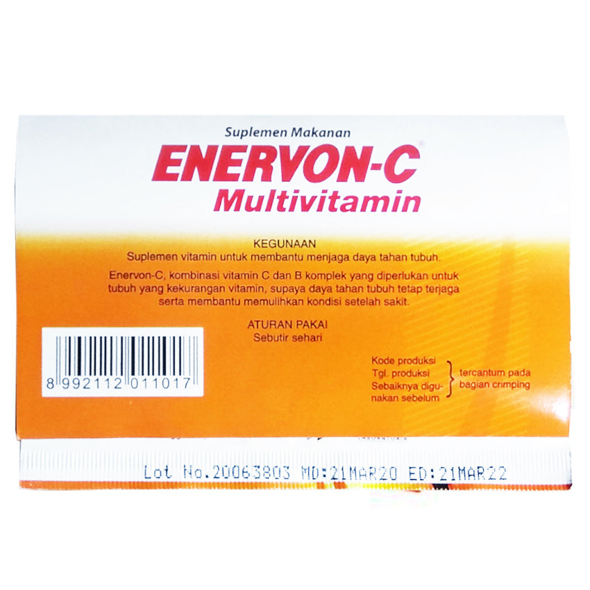 Gambar Enervon-C Multivitamin - 4 Tablet Suplemen Kesehatan