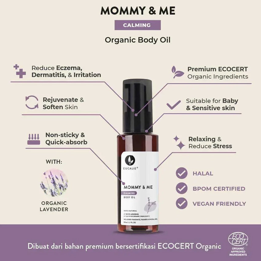 Eucalie Mommy & Me Calming Organic Body Oil - 50 mL