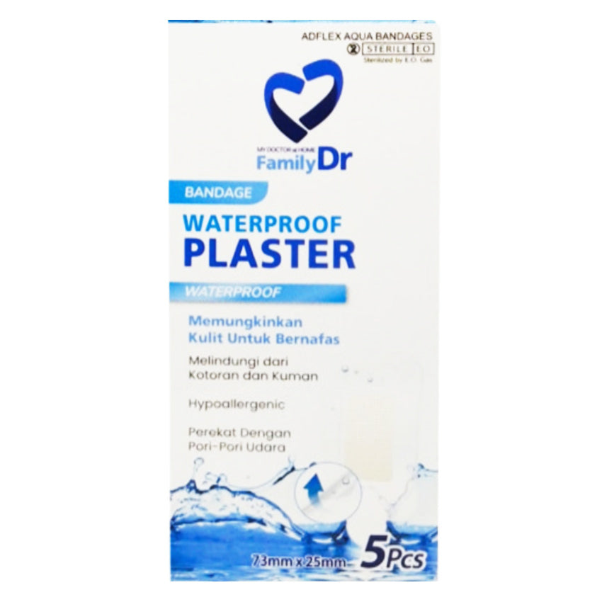 Gambar FamilyDr Bandage Aqua Band Waterproof Plaster - 5 Pcs Jenis Suplemen Kesehatan