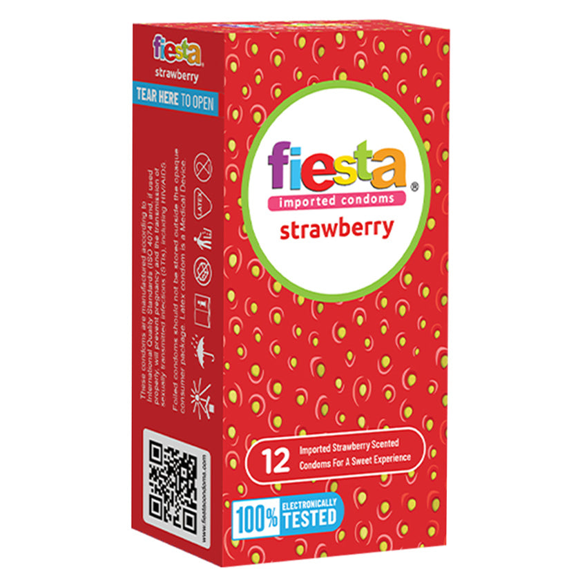 Gambar Fiesta Kondom Strawberry - 12 Pcs Kondom