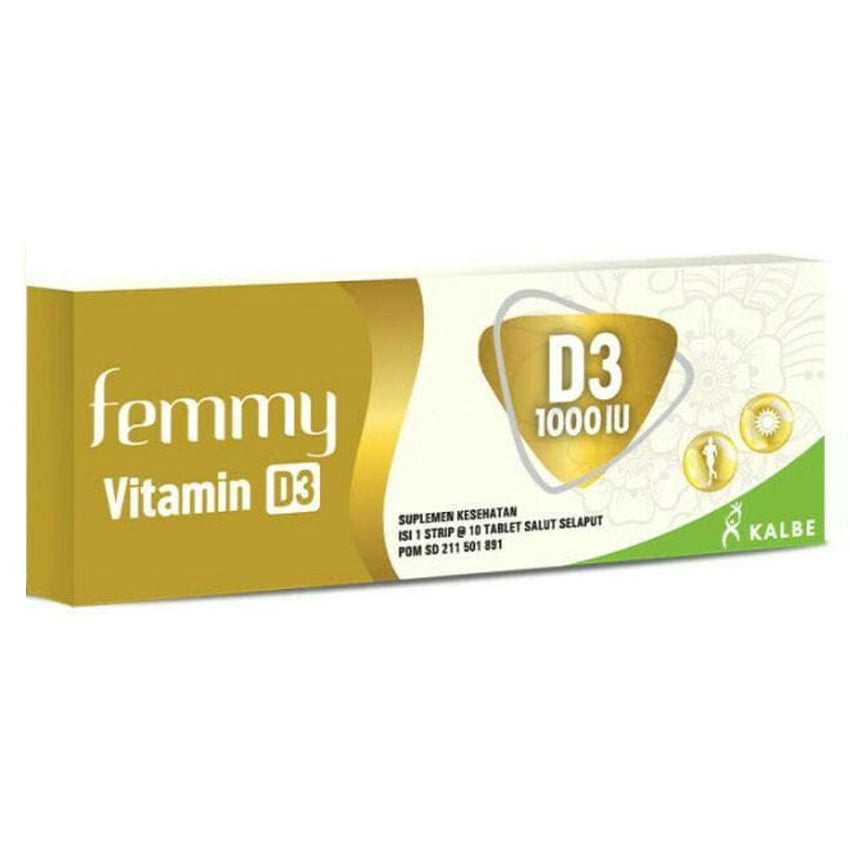 Gambar Femmy Vitamin D3 1000 IU - 10 Tablet Jenis Suplemen Kesehatan