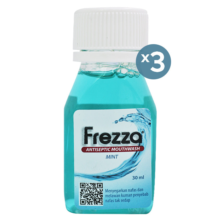 Frezza Antiseptic Mouthwash Mint 30 mL - 3 Pcs