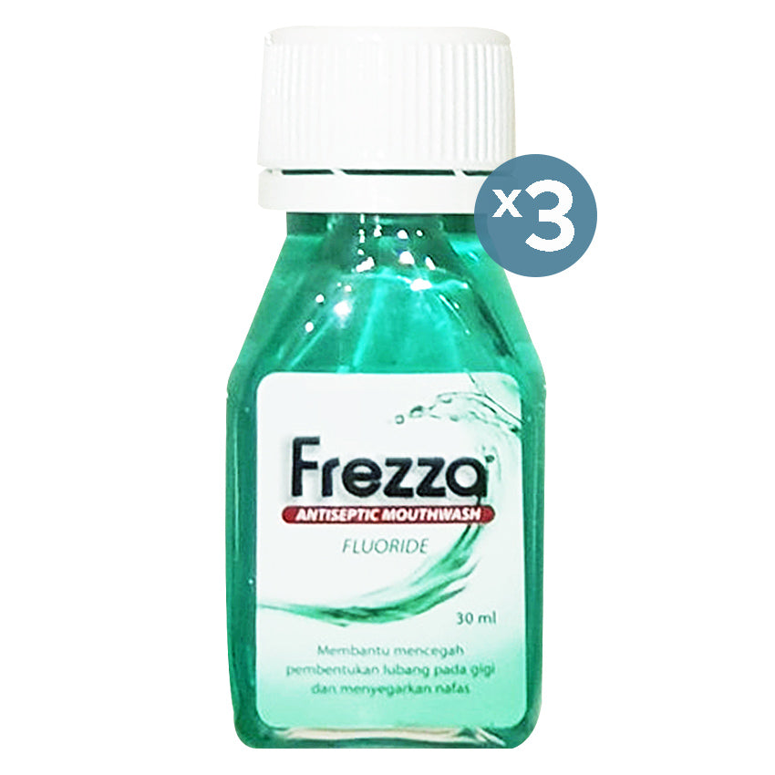 Frezza Antiseptic Mouthwash Flouride 30 mL - 3 Pcs