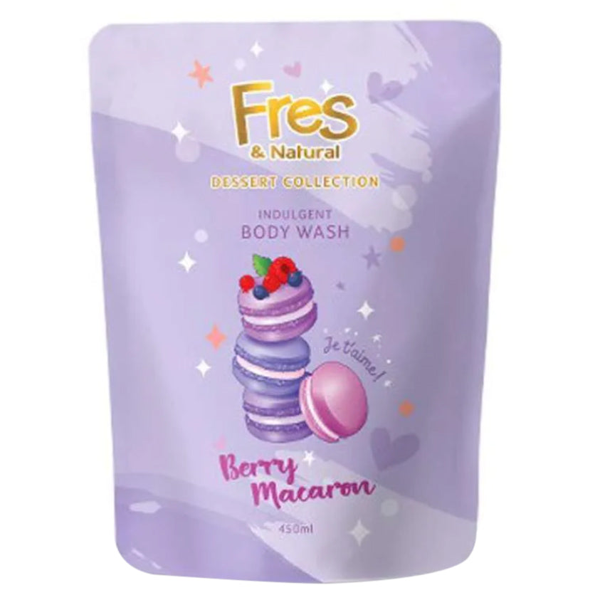Fres & Natural Berries Macaron Body Wash - 400 mL