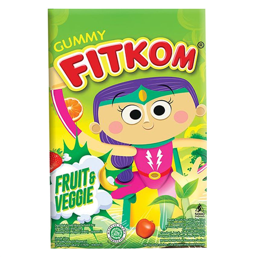 Fitkom Gummy Multivitamin Anak Fruit & Veggie - 4 Sachet