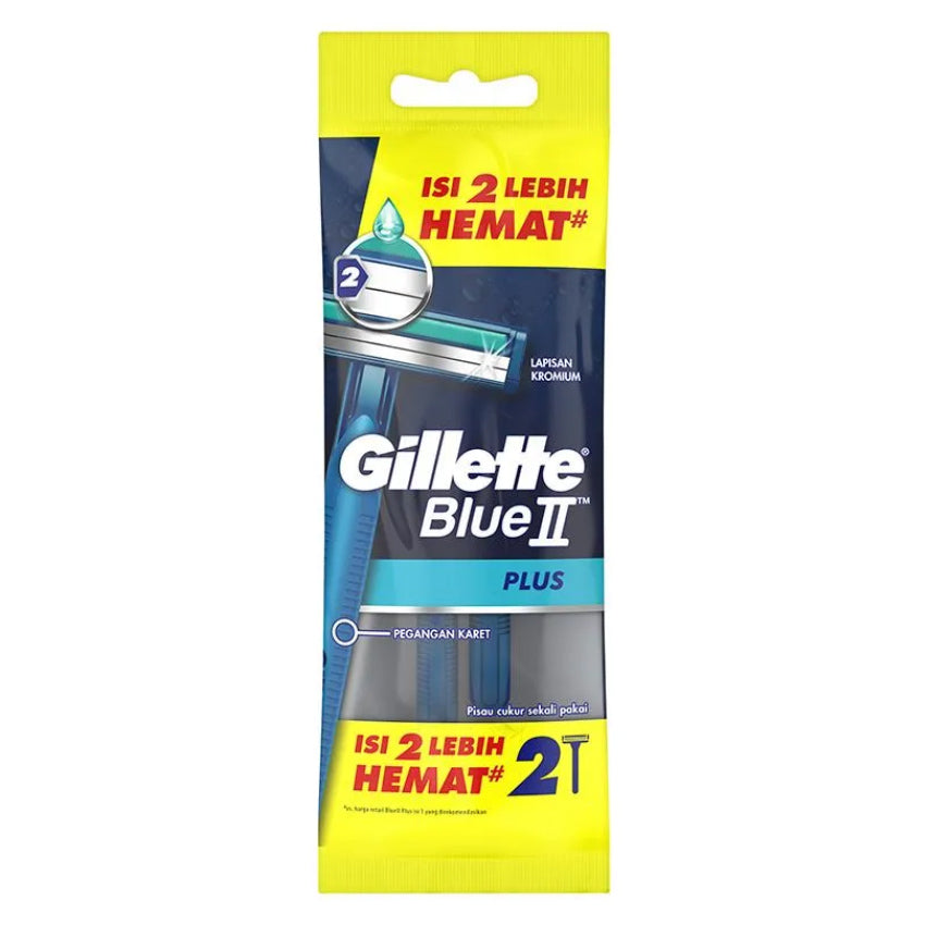 Gambar Gillette Blue II Plus Ultragrip - 2 Razors Jenis Peralatan Cukur