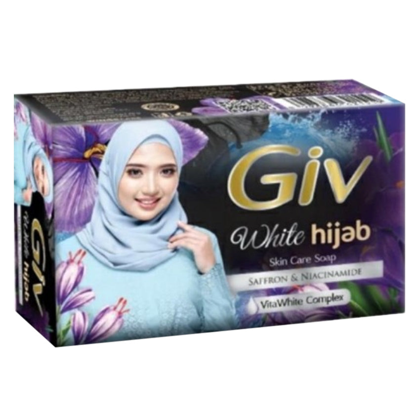 Giv White Hijab Saffron & Niacinamide Bar Soap - 76 gr